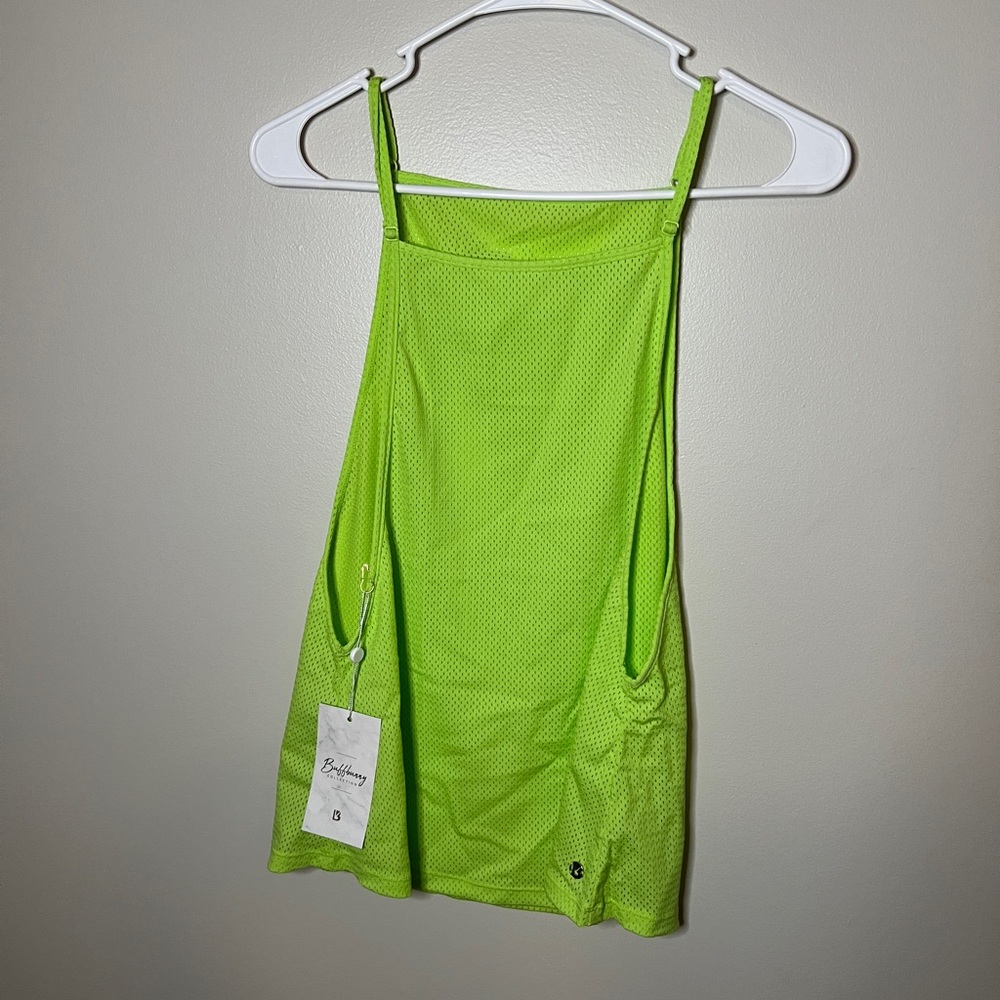 BuffBunny Neon Lime Mesh Tank Top
